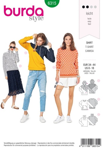 Schnittmuster Pullover Burda 6315