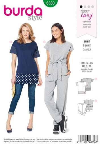 Schnittmuster Shirt Burda 6330