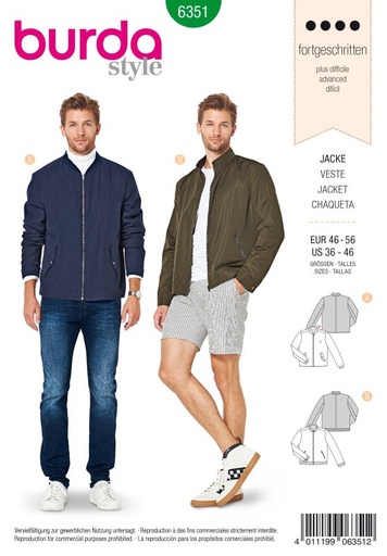 Schnittmuster Jacke Burda 6351