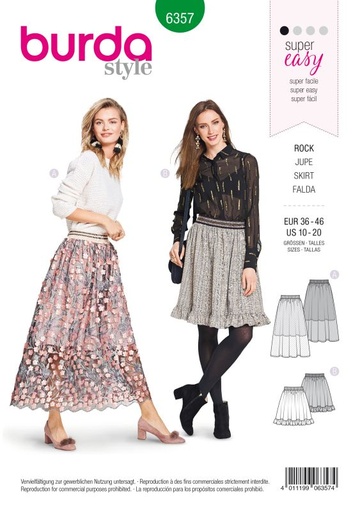 Schnittmuster Rock Burda 6357