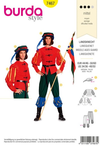 Schnittmuster Landsknecht Burda 7467