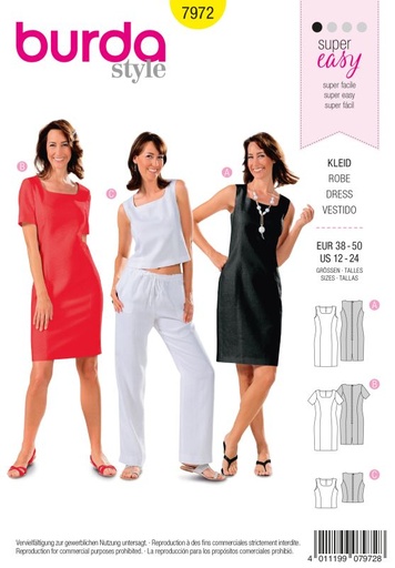Schnittmuster Kleid Burda 7972