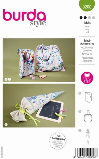 Schnittmuster Schul-Set Burda 9200
