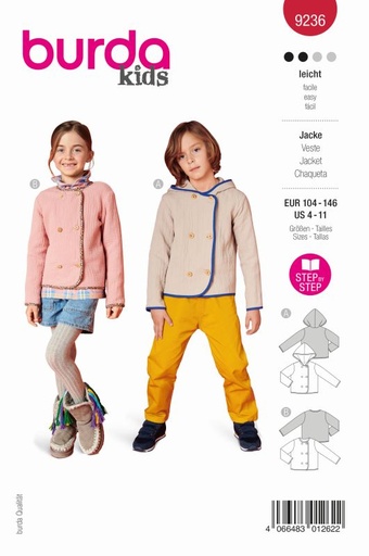 Schnittmuster Jacke Burda 9236