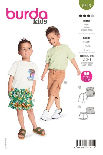 Schnittmuster Shorts Burda 9243