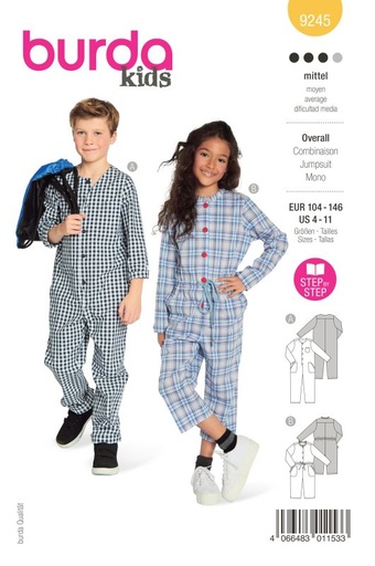 Schnittmuster Overall Burda 9245