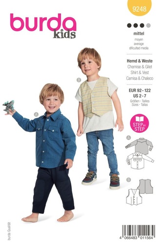 Schnittmuster Hemd&Weste Burda 9248