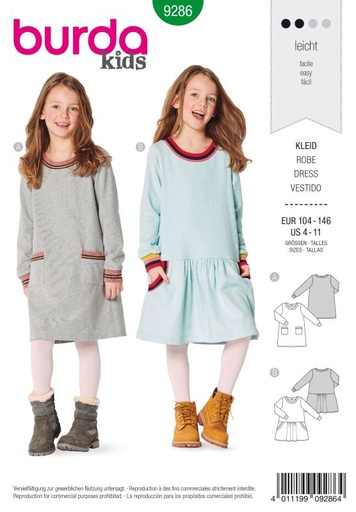 Schnittmuster Kleid Burda 9286