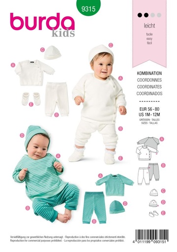 Schnittmuster Jäckchen Burda 9315