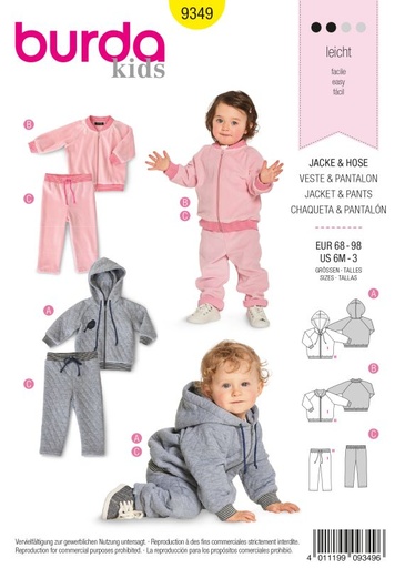 Schnittmuster Jacke & Hose Burda 9349