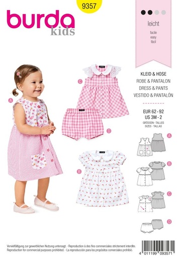 Schnittmuster Kleid & Hose Burda 9357