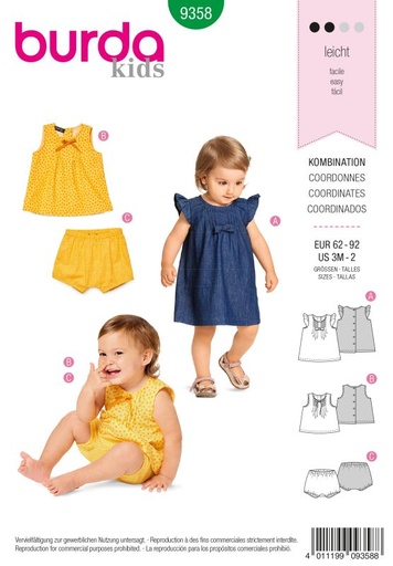 Schnittmuster Kombination Burda 9358