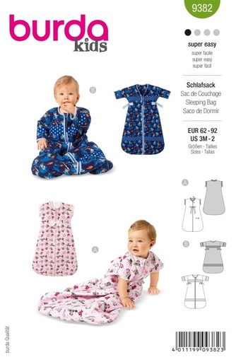 Schnittmuster Schlafsack Burda 9382