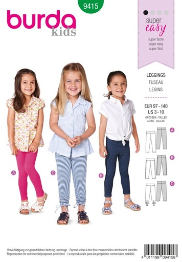 Schnittmuster Legging Burda 9415
