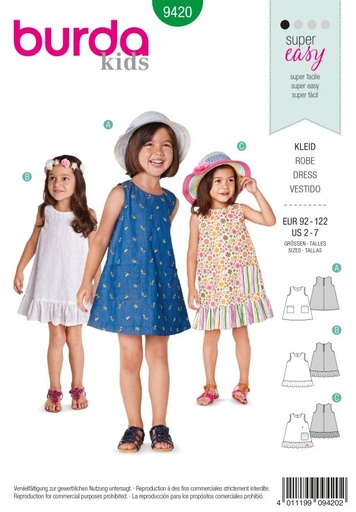 Schnittmuster Kleid Burda 9420