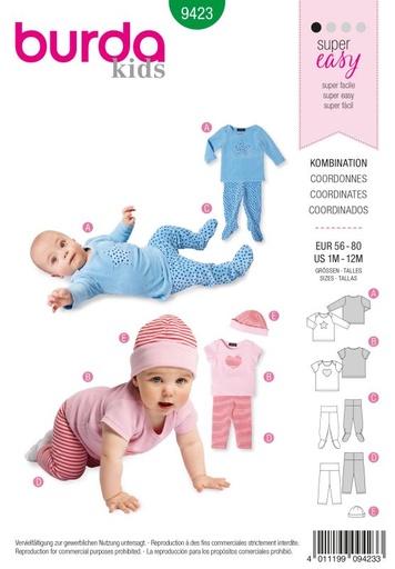 Schnittmuster Kombination Burda 9423