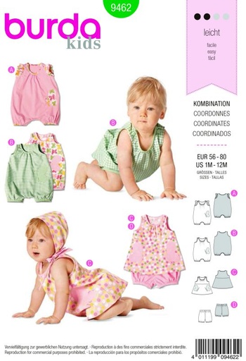 Schnittmuster Kombination Burda 9462