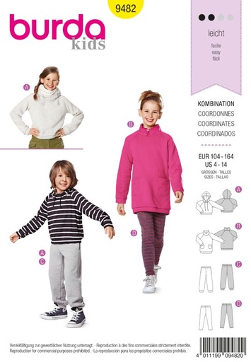 Schnittmuster Kombination Burda 9482