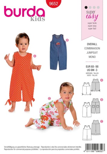 Schnittmuster Overall Burda 9652