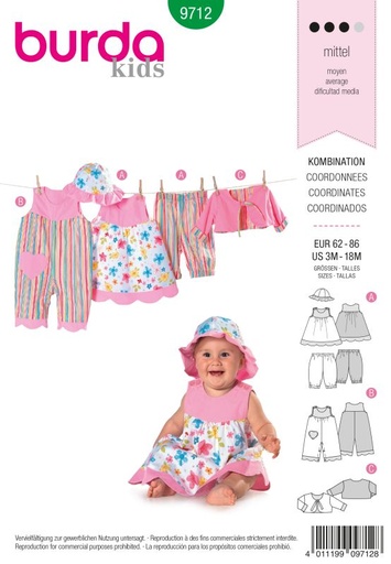 Schnittmuster Kombination Burda 9712