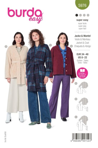 Schnittmuster Jacke & Mantel  Burda 5976