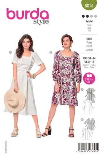 Schnittmuster Kleid Burda 6014