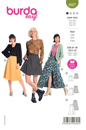 Schnittmuster Rock Burda 6027
