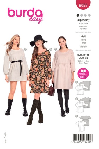 Schnittmuster Kleid Burda 6055