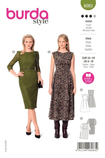 Schnittmuster  Festl. Kleid Burda 6083