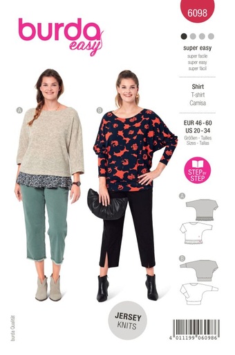 Schnittmuster Shirt Burda 6098