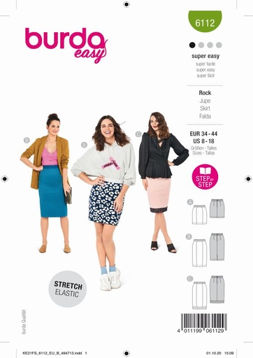 Schnittmuster Rock Burda 6112