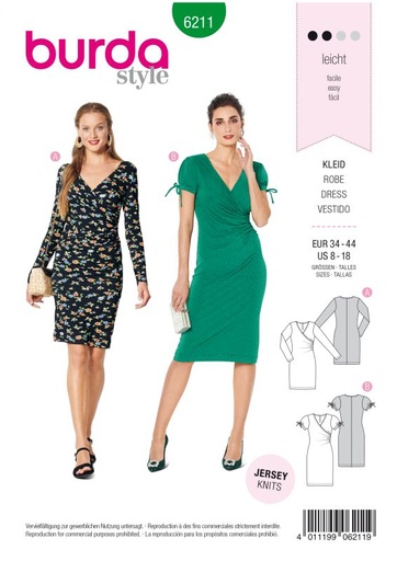 Schnittmuster Kleid Burda 6211