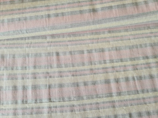 Baumwolle Blusen Streifen gewebt Creme/Rosa