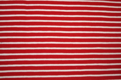 Jersey Streifen breit/schmal rot/weiß