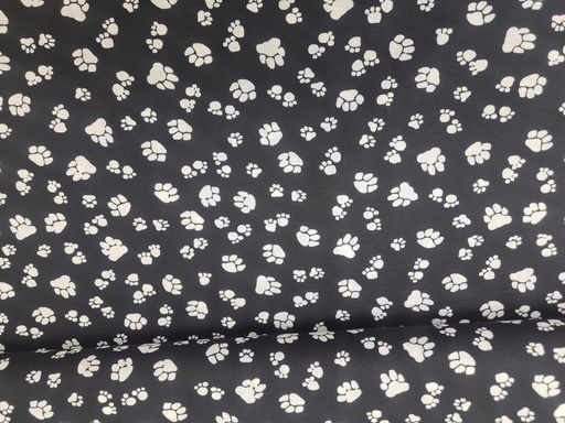 Baumwolle Pfoten/Tatzen schwarz/weiß
