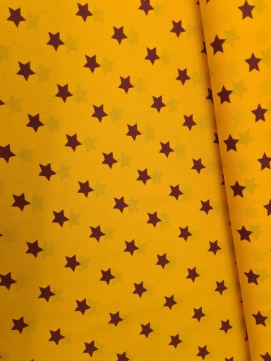 Baumwolle Sterne Gelb/Lila