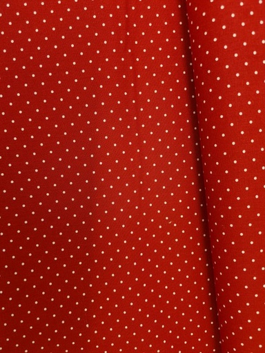 Baumwolle 2mm Pünktchen rot/weiß