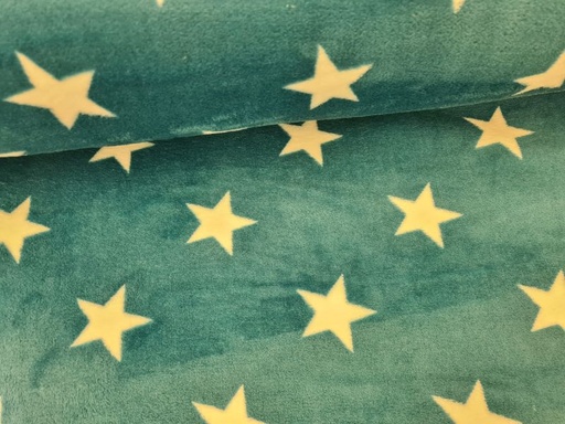 Mikrofleece Sterne Petrol