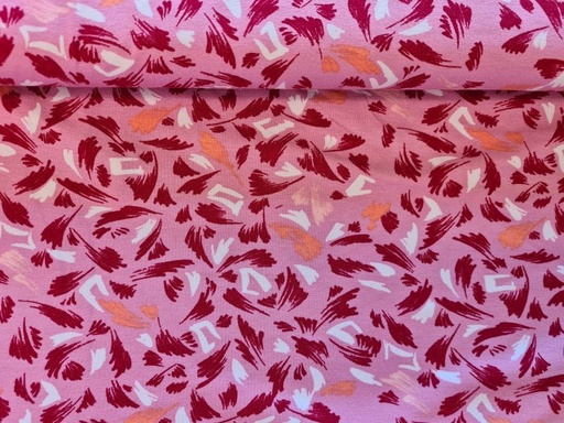 Viscose Jersey Strich Muster Rosa