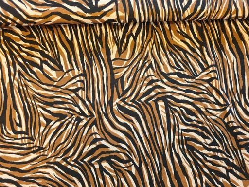 Viscose Jersey Tiger Muster Braun Beige