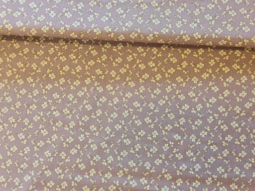 Viscose Blümchen Ocker/Senf