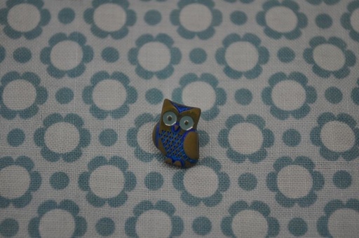 Knopf HouHou Eule khaki