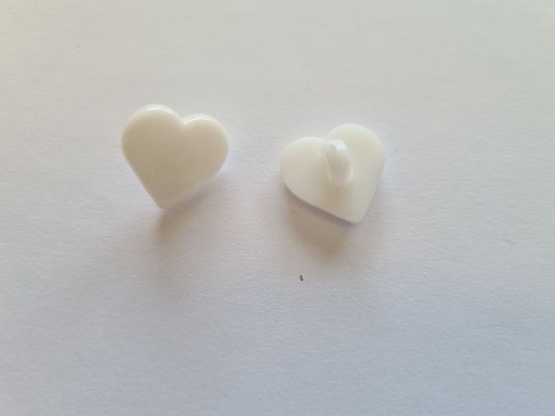 Knopf Herz mit Öse 1,5cm Ecru 1