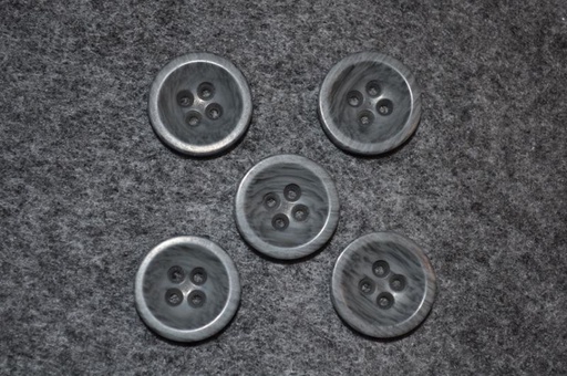 Knopf grau Struktur 2cm