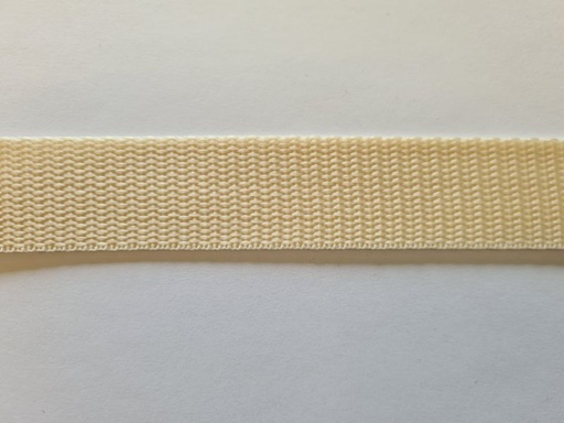 Gurtband 2mm Dick 25mm breit Beige