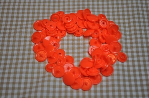 30 Baby Snaps T5 Farbe B52 Neon Orange