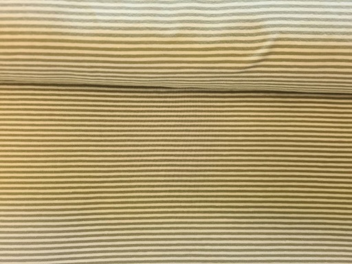 Jersey 2mm Streifen weiß/hell Oliv