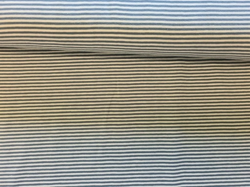 Jersey 2mm Streifen weiß/Blau