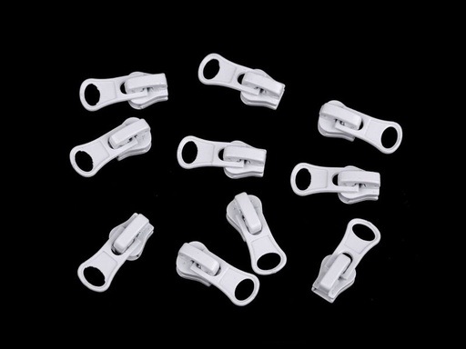 Schieber/Zipper 3mm grob Weiß