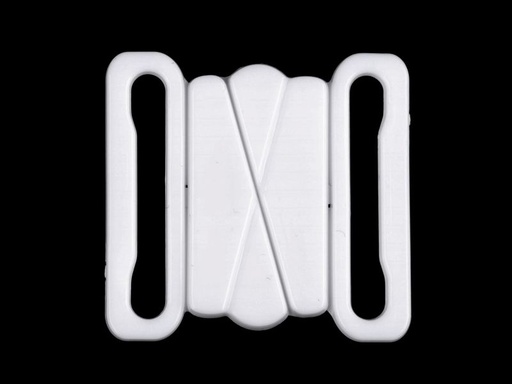 [900375.002] Bikini Verschluss Kreuz Kunststoff 25mm Weiß